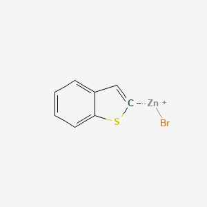 molecular formula C8H5BrSZn B6319288 Benzo[b]thiophen-2-ylzinc bromide, 0.50 M in THF CAS No. 1233318-29-0