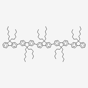 molecular formula C125H162 B6319305 9,9,9',9',9'',9'',9''',9''',9'''',9''''-decakis(hexyl)-2,7',2',7'', 2'',7''',2''',7''''-pentafluorene, 97% CAS No. 483363-27-5