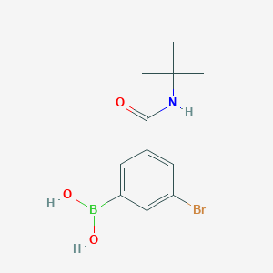 molecular formula C11H15BBrNO3 B6319332 5-溴-3-(叔丁基氨基羰基)苯硼酸 CAS No. 2121512-70-5