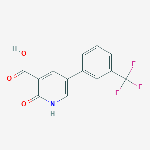 molecular formula C13H8F3NO3 B6319358 2-Hydroxy-5-(3-trifluoromethylphenyl)nicotinic acid, 95% CAS No. 76053-41-3