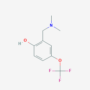 molecular formula C10H12F3NO2 B6319366 2-羟基-5-(三氟甲氧基)-N,N-二甲基苯甲胺；98% CAS No. 704884-79-7
