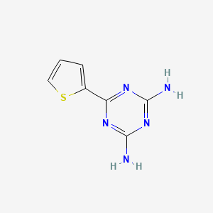 molecular formula C7H7N5S B6319381 6-(Thiophen-2-yl)-1,3,5-triazine-2,4-diamine CAS No. 35841-87-3
