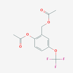 molecular formula C12H11F3O5 B6319422 2-(Acetyloxy)-5-(trifluoromethoxy)benzyl acetate CAS No. 709025-78-5