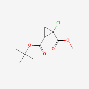 molecular formula C10H15ClO4 B6319443 1-Chloro-1,2-cyclopropanedicarboxylic acid 2-(tert-butyl) 1-methyl ester CAS No. 155687-14-2
