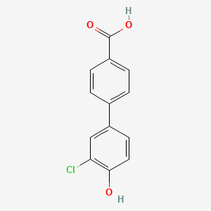 molecular formula C13H9ClO3 B6319469 4-(4-Carboxyphenyl)-2-chlorophenol, 95% CAS No. 96460-02-5