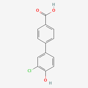 molecular formula C13H9ClO3 B6319469 3'-Chloro-4'-hydroxy-[1,1'-biphenyl]-4-carboxylic acid CAS No. 96460-02-5