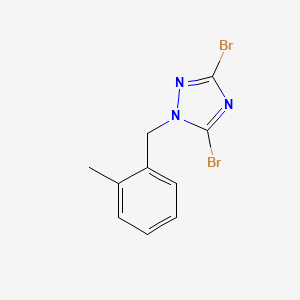 molecular formula C10H9Br2N3 B6319482 3,5-Dibromo-1-[(2-methylphenyl)methyl]-1H-1,2,4-triazole CAS No. 1240572-68-2
