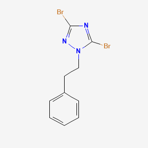 3,5-Dibromo-1-(2-phenylethyl)-1H-1,2,4-triazole