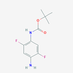 molecular formula C11H14F2N2O2 B6319495 叔丁基N-(4-氨基-2,5-二氟苯基)氨基甲酸酯 CAS No. 1269152-11-5