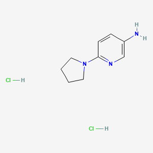 molecular formula C9H15Cl2N3 B6319507 6-Pyrrolidin-1-yl-pyridin-3-ylamine dihydrochloride CAS No. 82857-32-7