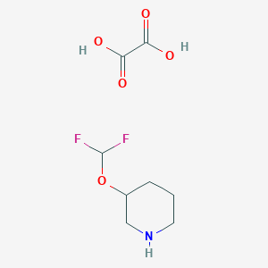molecular formula C8H13F2NO5 B6319536 草酸3-(二氟甲氧基)哌啶 CAS No. 1240528-92-0
