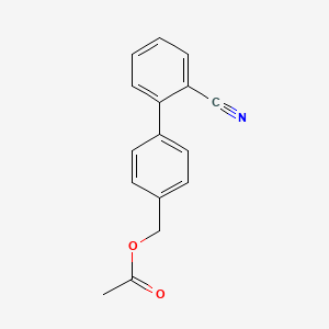 molecular formula C16H13NO2 B6319617 2'-Cyano-[1,1'-biphenyl]-4-ylmethyl acetate CAS No. 137863-67-3
