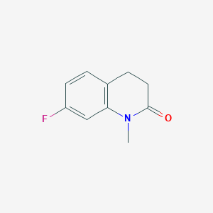 molecular formula C10H10FNO B6319623 7-Fluoro-1-methyl-3,4-dihydro-1H-quinolin-2-one, 95% CAS No. 166883-03-0