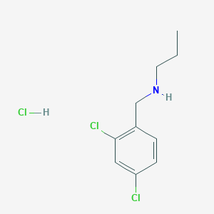 molecular formula C10H14Cl3N B6319730 [(2,4-Dichlorophenyl)methyl](propyl)amine hydrochloride CAS No. 90389-09-6