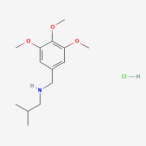 molecular formula C14H24ClNO3 B6319771 (2-Methylpropyl)[(3,4,5-trimethoxyphenyl)methyl]amine hydrochloride CAS No. 1158521-89-1