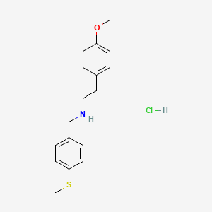 molecular formula C17H22ClNOS B6319812 [2-(4-Methoxyphenyl)ethyl][4-(methylthio)benzyl]amine hydrochloride;  95% CAS No. 1158499-87-6