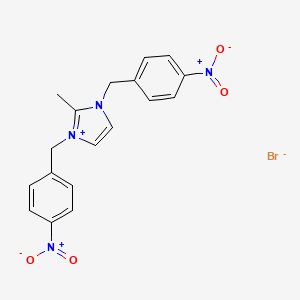 molecular formula C18H17BrN4O4 B6319843 2-甲基-1,3-双(4-硝基苄基)-1H-咪唑-3-溴化物 CAS No. 1093729-40-8