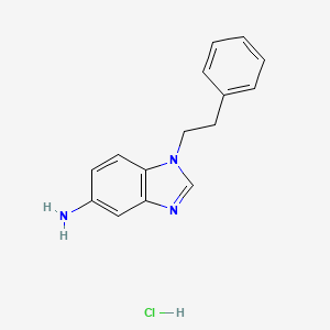 molecular formula C15H16ClN3 B6319854 1-(2-Phenylethyl)-1H-benzimidazol-5-amine (HCl) CAS No. 1048664-16-9