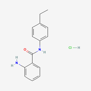 molecular formula C15H17ClN2O B6319873 2-Amino-N-(4-ethylphenyl)benzamide hydrochloride CAS No. 1158515-46-8
