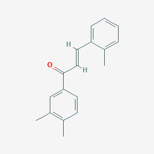 molecular formula C18H18O B6319901 (2E)-1-(3,4-Dimethylphenyl)-3-(2-methylphenyl)prop-2-en-1-one CAS No. 940808-20-8