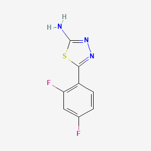 molecular formula C8H5F2N3S B6319909 5-(2,4-Difluorophenyl)-1,3,4-thiadiazol-2-amine CAS No. 299443-66-6