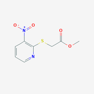 molecular formula C8H8N2O4S B6319918 Methyl 2-(3-nitropyridin-2-yl)sulphanylacetate CAS No. 477716-65-7