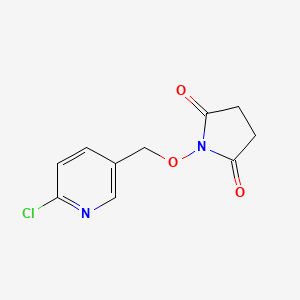 molecular formula C10H9ClN2O3 B6319923 1-(6-Chloro-pyridin-3-ylmethoxy)-pyrrolidine-2,5-dione;  95% CAS No. 913699-31-7