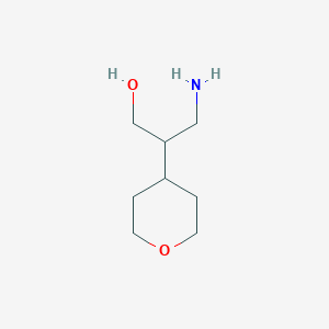molecular formula C8H17NO2 B6319968 3-Amino-2-(oxan-4-yl)propan-1-ol CAS No. 251569-95-6