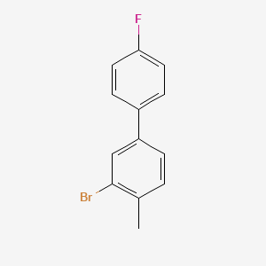 molecular formula C13H10BrF B6319989 1-Bromo-5-(4-fluorophenyl)-2-methylbenzene CAS No. 2145093-89-4