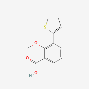 molecular formula C12H10O3S B6320031 2-Methoxy-3-(thiophen-2-yl)benzoic acid, 95% CAS No. 1261937-40-9