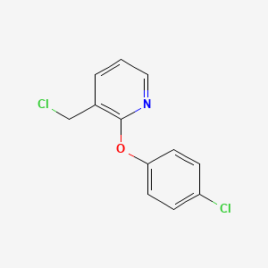 molecular formula C12H9Cl2NO B6320081 3-Chloromethyl-2-(4-chloro-phenoxy)-pyridine, 95% CAS No. 1305773-58-3