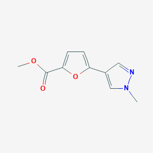 molecular formula C10H10N2O3 B6320090 5-(1-Methyl-1H-pyrazol-4-yl)furan-2-carboxylic acid methyl ester CAS No. 1005378-67-5