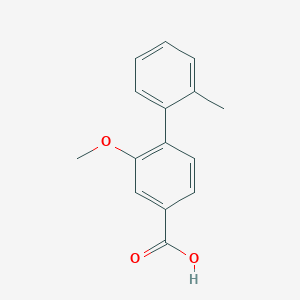 molecular formula C15H14O3 B6320102 3-Methoxy-4-(2-methylphenyl)benzoic acid, 95% CAS No. 175153-24-9