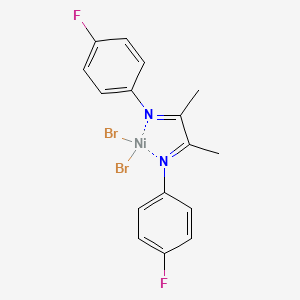 molecular formula C16H14Br2F2N2Ni B6320198 2,3-Bis[(N-4-fluorophenyl)imino]butane-nickel(II)-dibromide CAS No. 200879-38-5