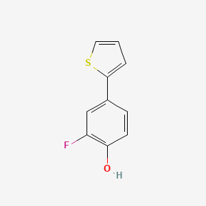molecular formula C10H7FOS B6320236 2-Fluoro-4-(thiophen-2-yl)phenol, 95% CAS No. 209592-78-9