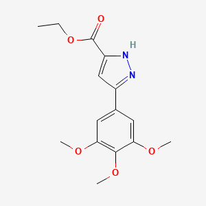 molecular formula C15H18N2O5 B6320256 Ethyl 5-(3,4,5-trimethoxyphenyl)-1H-pyrazole-3-carboxylate CAS No. 473844-47-2