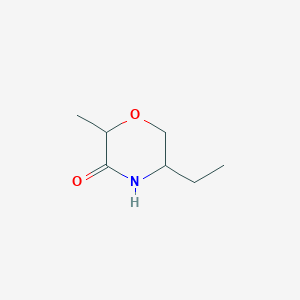 molecular formula C7H13NO2 B6320308 5-Ethyl-2-methyl-3-morpholinone CAS No. 343307-35-7