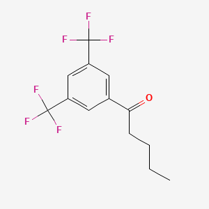 molecular formula C13H12F6O B6320313 1-(3,5-Bis(trifluoromethyl)phenyl)pentan-1-one CAS No. 30071-94-4