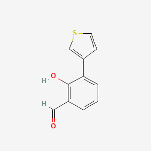 molecular formula C11H8O2S B6320373 2-Formyl-6-(thiophen-3-yl)phenol, 95% CAS No. 1261969-12-3