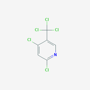 molecular formula C6H2Cl5N B6320377 2,4-Dichloro-5-trichloromethylpyrimidine, 97% CAS No. 95234-75-6