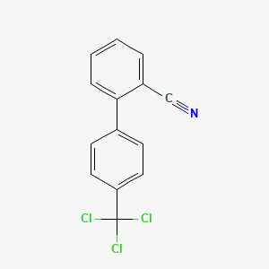 molecular formula C14H8Cl3N B6320464 4'-(Trichloromethyl)-biphenyl-2-carbonitrile CAS No. 442670-43-1