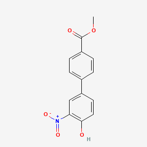 molecular formula C14H11NO5 B6320478 4-(4-Methoxycarbonylphenyl)-2-nitrophenol, 95% CAS No. 1261923-83-4