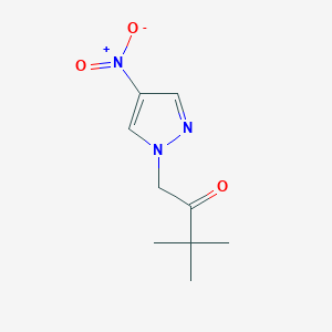 molecular formula C9H13N3O3 B6320512 3,3-Dimethyl-1-(4-nitro-1H-pyrazol-1-yl)butan-2-one CAS No. 1240568-43-7