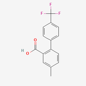 molecular formula C15H11F3O2 B6320618 5-Methyl-2-(4-trifluoromethylphenyl)benzoic acid, 95% CAS No. 537713-19-2