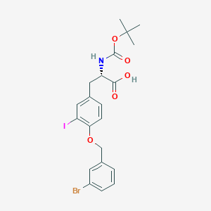 (2S)-2-[(tert-Butoxy)carbonylamino]-3-(4-[(3-bromophenyl)methoxy]-3-iodophenyl)propanoic acid;  95%