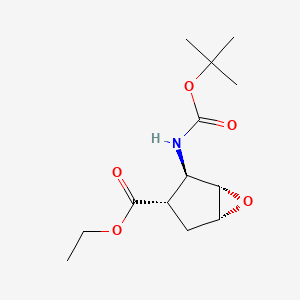 Ethyl (1S*,2R*,3S*,5R*)-2-(tert-butoxycarbonylamino)-6-oxa-bicyclo[3.1.0]hexane-3-carboxylate