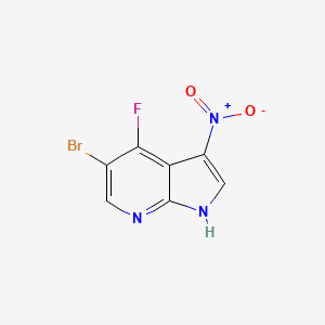 molecular formula C7H3BrFN3O2 B6320788 5-Bromo-4-fluoro-3-nitro-1H-pyrrolo[2,3-b]pyridine CAS No. 1172068-33-5