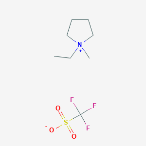 molecular formula C8H16F3NO3S B6320831 1-Ethyl-1-methylpyrrolidinium trifluoromethanesulfonate, 99.5% CAS No. 893443-18-0