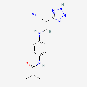 molecular formula C14H15N7O B6320859 2-Methyl-N-(4-((2-(2H-2,3,4,5-tetraazolyl)-2-nitrilovinyl)amino)phenyl)propanamide CAS No. 1025255-20-2