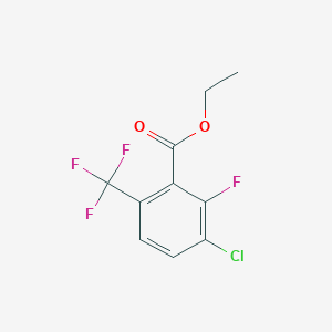 molecular formula C10H7ClF4O2 B6320876 3-Chloro-2-fluoro-6-trifluoromethyl-benzoic acid ethyl ester, 97% CAS No. 773135-49-2